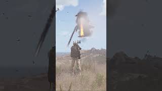 Iranian Battle Helicopter Shoot Down By US Stinger in Barracks Bushes shorts arma3 [upl. by Inafetse]