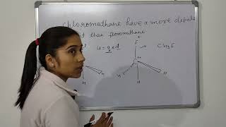 Explanation of more dipole moment of chloromethane than fluoromethane MadhuRanaChemistryWorld [upl. by Lauri]