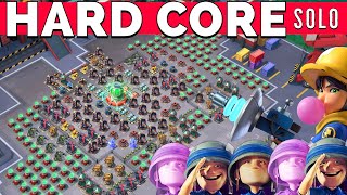 a SOLO on HARD CORE 😳 BOOM BEACH gameplayoperation attack strategy [upl. by Assen]