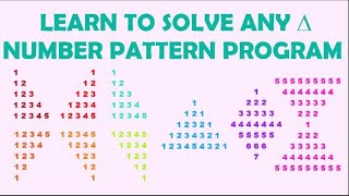 How to solve any number pattern program in Java [upl. by Ahsiekim]