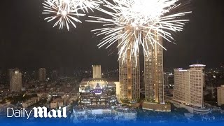 Thailand’s 85m new year riverside countdown extravaganza [upl. by Mulac387]