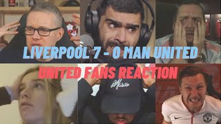 BEST COMPILATION  LIVERPOOL 7  0 MAN UNITED PART 1  LIVE WATCHALONG REACTIONS  MUFC FANS [upl. by Naimed]