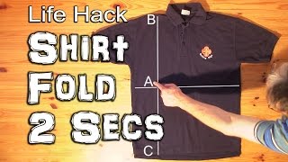 How to Fold a Shirt in Under 2 Seconds [upl. by Nirual]