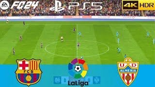 FC BARCELONA VS ALMERIA  EA FC 24 LA LIGA SPAIN  4K HDR GAMEPLAY 202324 [upl. by Floria]