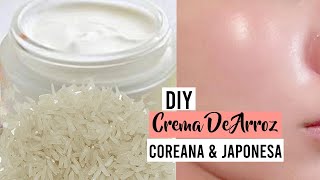 COMO HACER CREMA DE ARROZ COREANA Y JAPONESA PARA LA CARA  PIEL HERMOSA ðŸŒ¾ BeautyByPriscila [upl. by Llehsyar842]