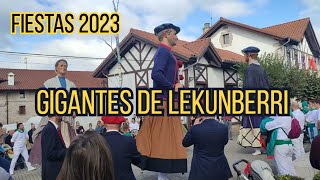 BAILE DE LOS GIGANTES DE LEKUNBERRI Fiestas de lekunberri 2023 [upl. by Attiuqram]