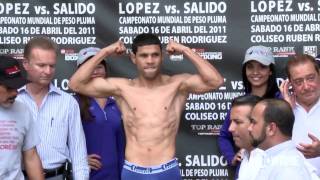 Weigh In Juan Manuel Lopez vs Orlando Salido  SHOWTIME Boxing Boxeo JuanMa [upl. by Aitnahc770]