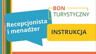 Bon turystyczny  recepcjonista i menadżer [upl. by Eiramacissej300]