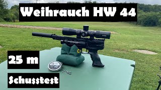 Weihrauch HW44 Luftpistole  25 m Präzisionstest [upl. by Zink]