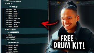 The MOST INSANE Free Trap DRUM KIT Of The Year [upl. by Kooima]