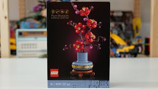 LEGO Icons Botanical Collection 10369 Plum Blossom  LEGO Speed Build Review [upl. by Witherspoon]