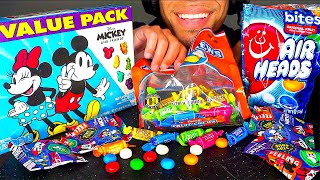 DISNEY MICKEY ampFRIENDS TOOTSIEFRUITSNACKSCANDY CHEWSAIRHEADS BITES MUKBANG EATING NO TALKING [upl. by Leikeze446]