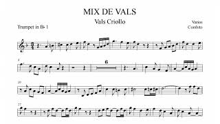 mix de vals criollos partitura trompeta 🎺 banda [upl. by Alra482]