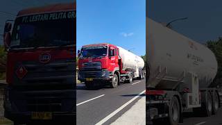 TRUK UD QUESTER TRAILLER MENGGENDONG TANGKI GAS LPG PERTAMINA shorts trending subscribe [upl. by Locke]