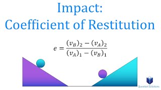 Impact Coefficient of Restitution learn to solve any problem [upl. by Alemahs]