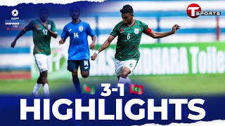 Highlights  Bangladesh vs Maldives  SAFF Championship 2023  Football  T Sports [upl. by Acimat]