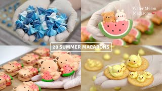 20 Kinds of Summer Vacation Macarons amp Meringues I made [upl. by Camille595]