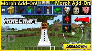 Morph AddOn In Minecraft Pe  Morph Mod In Minecraft Pe  in Hindi  2021 [upl. by Sabsay]