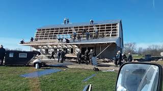 Amish barn raising 6 [upl. by Ahsaela492]