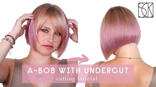 BOB HAIRCUT with UNDERCUT  tutorial by SCK [upl. by Sixela510]