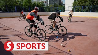 Meet bike polo unusual sport popularised in Moscow by a group of enthusiasts [upl. by Mallissa]