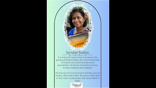 Funeral Service for Late Sarojini Naidoo [upl. by Enelec]