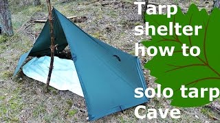 tarp shelter how to cave with a solo rectangular tarp [upl. by Leasa]