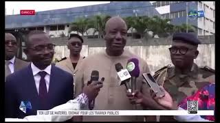 Remise des matériels de BTP au Gouvernement Gabonais par l’entreprise Burkinabé EBOMAF [upl. by Bremen573]