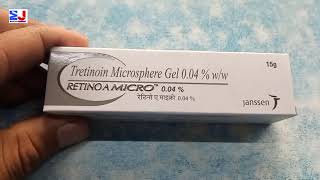 Retino A micro 004gel  Tretinoin microsphere 004gel uses side effects benefit Review Hindi [upl. by Etnoled754]