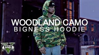 GTA Online Outfit Woodland Camo Bigness Hoodie  What To Wear Today [upl. by Jorie]