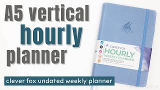 CLEVER FOX HOURLY WEEKLY PLANNER  A5 Vertical Weekly Planner [upl. by Berman992]