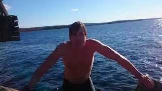 Wim Hof Method Swimming in Cold Water [upl. by Ydwor]