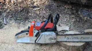 Stihl 026 Chainsaw with 20quot Bar test [upl. by Lahsiv]