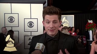 Charlie Puth  Red Carpet  58th GRAMMYs [upl. by Alahc]