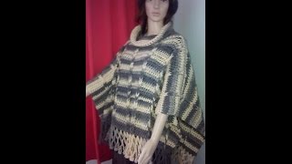 Haken  tutorial 121 poncho met jacobs ladder [upl. by Karrie808]