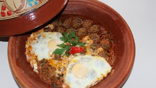 Tajine dyal Kefta  Tajine mit Hackfleisch und Ei  Tajine de Kefta aux oeufs [upl. by Emili]