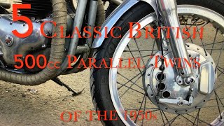 6 Classic British 500cc Parallel Twins of the 1950s 4K [upl. by Aikemit923]