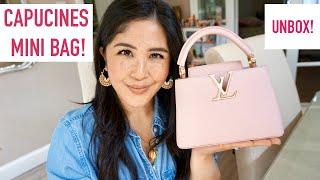 LOUIS VUITTON CAPUCINES MINI PINK QUARTZ  Unboxing  Sam Loves [upl. by Herculie]