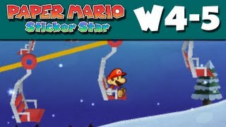 Paper Mario Sticker Star  W45  Whiteout Valley Nintendo 3DS Gameplay Walkthrough [upl. by Notnek]