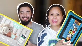 Owlet Smart Sock 2 amp Amazon Fire HD 8 Kids Tablet Unboxing Video [upl. by Maharba726]