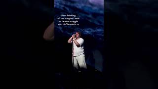 Lewis Capaldi Struggles His Tourettes Live On Stage Fans Help Finishing The Song [upl. by Matusow]