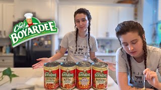 Trying Chef Boyardee Canned Meals [upl. by Atwater]