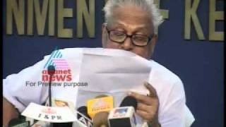 Kerala Chief Minister VS Achuthanandan speaking about Endosulfan [upl. by Scarlett]