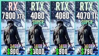 RX 7900 XTX vs RTX 4080 SUPER vs RTX 4080 vs RTX 4070 TI SUPER  Test in 25 Games [upl. by Tiffany]