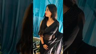 quotChic amp Elegant Black Saree Get Ready With Mequotgrwm [upl. by Iseabal366]