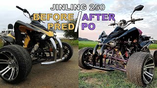 Jinling 250 QUAD  BEFORE and AFTER  PŘED a PO [upl. by Eileek]