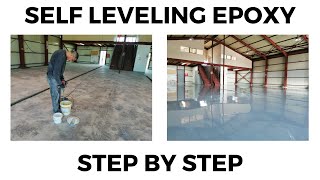 Applying a Self Levelling Epoxy Floor  Step by Step from a real Project [upl. by Clarke]