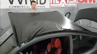 Showing A Beginner How To Vinyl Wrap A Roof [upl. by Yral]