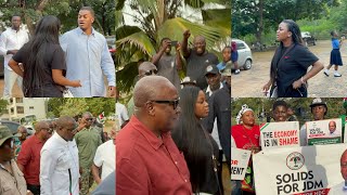 Watch how John Mahama amp children Farida amp Sharyf storms Accra College for the 24hour economy tour [upl. by Yerroc]