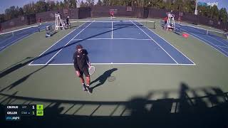 Axel Geller v Lleyton Cronje  Singles  UCF v Stanford [upl. by Rehpretsirhc]